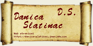 Danica Slatinac vizit kartica